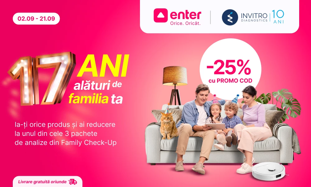 Reducere de 25% la Family Check-Up pentru clienții Enter!